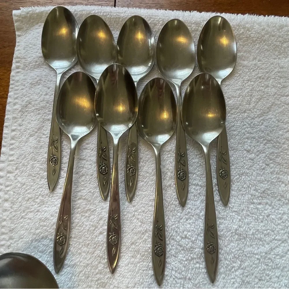 Vintage Oneida Community Stainless My Rose Collection Serving and Flatware